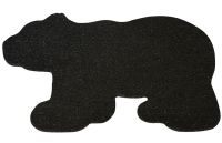 Rustic Black Bear Silhouette Door Mat