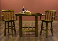 Cedar Lake Cabin Square Log Pub Table