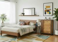 Modern Rustic Chest: Some lifestyle images are created with AI for visualization purposes. Crafted from natural solid wood, each piece is unique and will vary.