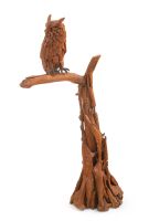 Rustic Driftwood Resting Owl