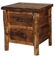 Homestead Ridge Two Drawer Aspen & Barn Wood Nightstand