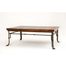 Rustic Santa Fe Turquoise Inlay Mesquite Coffee Table