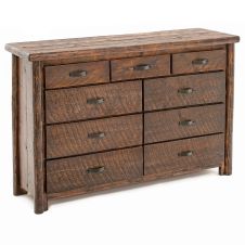 Olde Towne 9 Drawer Log Dresser--Barnwood Lager Finish