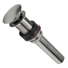 1.5" Non-Overflow Brushed Nickel Bathroom Sink Pop-Up Drain