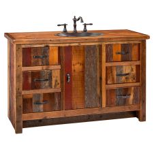 Back to the Barn Reclaimed Barn Wood Vanity - 48" - 72" Sink Center