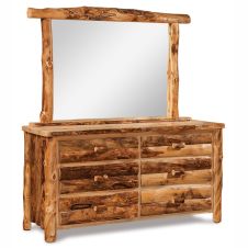 Aspen Highlands 6 Drawer Log Dresser - Mirror not included or available