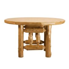 Cedar Lake Round Log Dining Table 