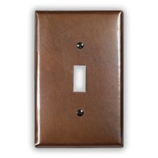 Antique 1 Toggle Copper Switch Plate