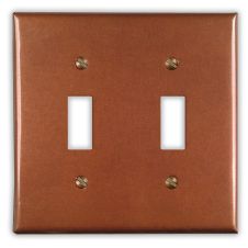 Antique 2 Toggle Copper Switch Plate