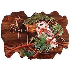 Out of Sight Owl Rustic Wood Art