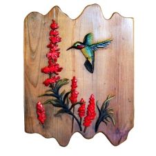 Hovering Hummingbird Wood Art