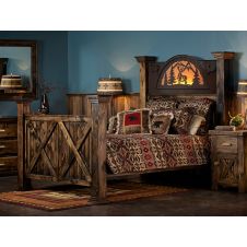 Barnwood Deer Silhouette Bed