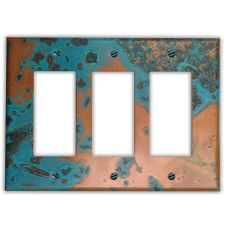 Azul 3 Rocker/GFI Copper Switch Plate