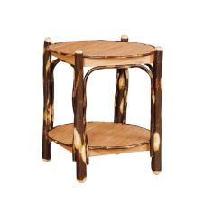 Saranac Hickory 2 Tier Round End Table