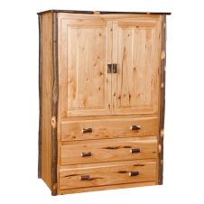 Saranac Hickory 3 Drawer Log Armoire