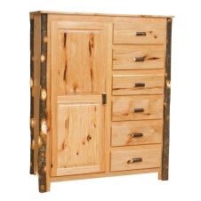 Saranac Hickory 6 Drawer Log Chifforobe