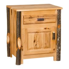 Saranac Hickory Enclosed Log Nightstand