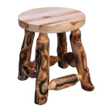 Beartooth Aspen Log Swivel Dining Stool - Natural Panel & Gnarly Log