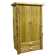 Cedar Lake 2 Drawer Log Wardrobe