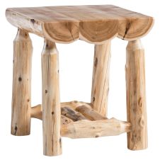 Cedar Lake Half Log End Table