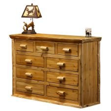 Cedar Lake Lodge 9 Drawer Log Dresser