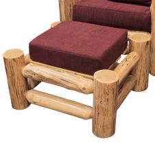 Log ottoman - shown with old cushions with no piping