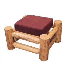 Log ottoman - shown with old cushions with no piping