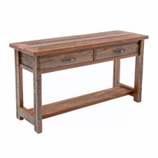 Copper Canyon Two Drawer Sofa Table w/ Copper Inlay