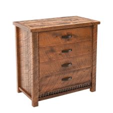 Rustic Corrugated 4 Drawer Barnwood Chest