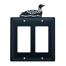 Wrought Iron Loon Double GFI Cover