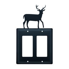 Wrought Iron Deer Double GFI Cover