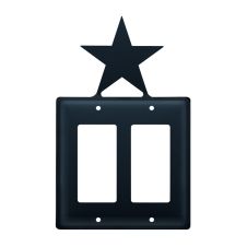 Wrought Iron Star Double GFI Cover
