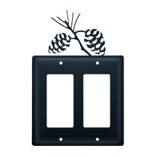 Wrought Iron Pinecone Double GFI Cover