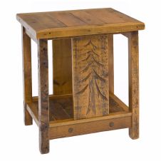 Giant Grove Reclaimed Barn Wood Square Bedside Table