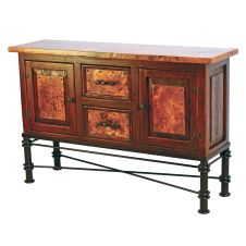 Jessica Hammered Copper 2 Door 2 Drawer Console Table