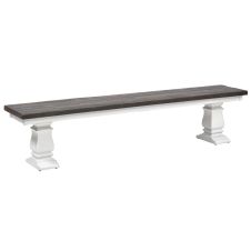 Kimberley Weathered Wood Dining Bench - Light Brown Seat Finish