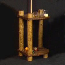 Log corner cue rack