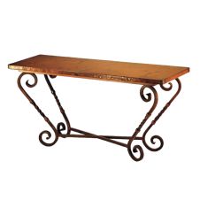 Margarita Hammered Copper Sofa Table
