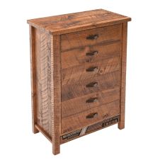 Rustic Mosaic 6 Drawer Barnwood Chest
