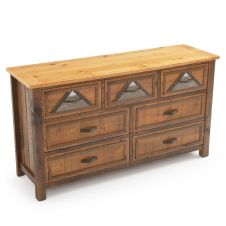 Mountain Horizon 7 Drawer Barnwood Dresser