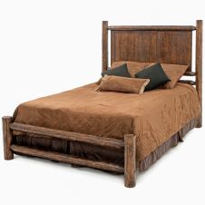 Olde Towne Panel Bed--Queen, 20" low profile footboard, Barnwood Lager finish