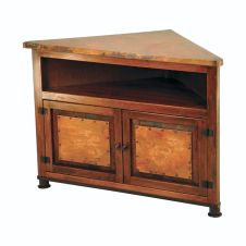 Paloma Hammered Copper Corner TV Stand