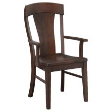 Ramsey Double Bent Barrel Dining Arm Chair - Earthtone Finish