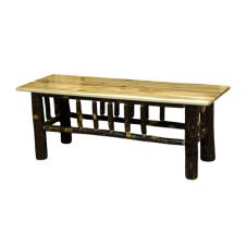 Real Hickory Log Bench