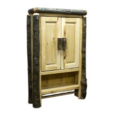 Real Hickory Over the Toilet Cabinet