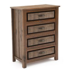 River Rustic Weathered 4 Drawer Barnwood Chest - Antique Barnwood Finish