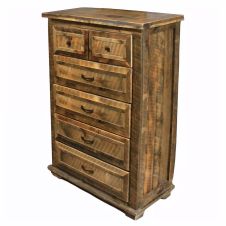Rural Root 6 Drawer Weathered Bachelor Chest--Vintage Whiskey finish