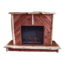 Rust Valley Red Cedar Electric Fireplace