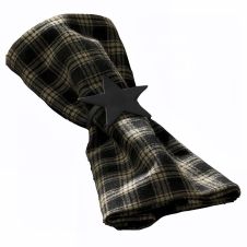 Rustic Black Plaid Cloth Napkins