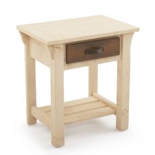 Rustic Antiqued Farmhouse 1 Drawer Nightstand